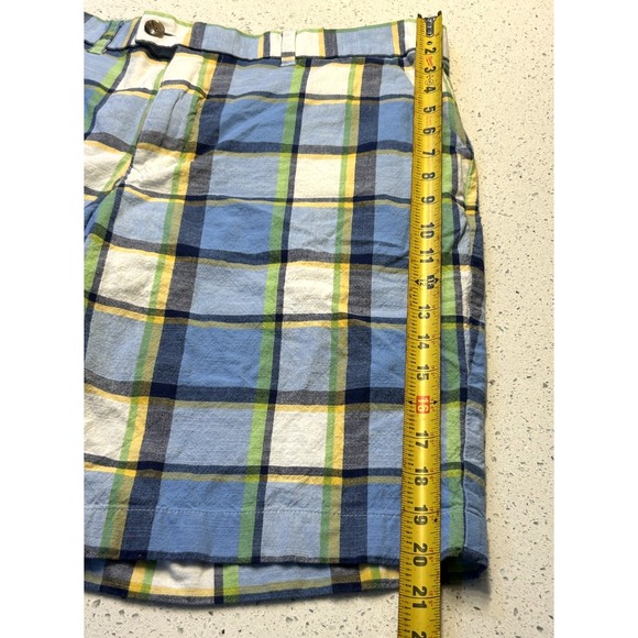 Loudmouth Shorts Men's 36 Plaid Print Golf Blue White 10.5" Inseam Cotton Blend - Picture 7 of 8